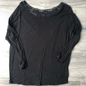 ✨3 for $15 Bundle✨ Black Lace Back Detail Shirt